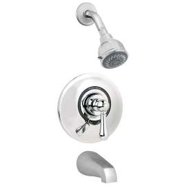 Allura Single Handle 2-Spray Tub/Shower System with VersaFlex Integral Diverter