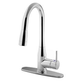 Sereno Single Handle Pull-Down Kitchen Faucet with Deck Plate