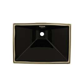 21-in Undermount Bathroom Sink with Overflow in Ebony