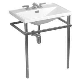 Lloyd Stainless Steel 20-in. Rectangular Console Bathroom Sink