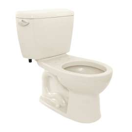 Two Piece Elongated 1.6 GPF Toilet with G-Max Flush System - Seat Not Included in Colonial White