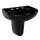 Supreme LHT241.8#51 22-7/8-in Wall Mounted Bathroom Sink with 3 Faucet Holes Drilled and Overflow in Ebony