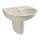 Supreme LHT241.8G#03 22-7/8-in Wall Mounted Bathroom Sink with 3 Faucet Holes Drilled, Overflow and SanaGloss Ceramic Glaze in Bone