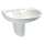 Prominence LHT242.8G#01 26-in Wall Mounted Bathroom Sink with 3 Faucet Holes Drilled, Overflow and SanaGloss Ceramic Glaze in Cotton