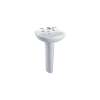 Supreme LPT241.4G#01 4-in Faucet Center Pedestal Lavatory with CeFiONtect in Cotton
