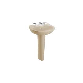 Supreme LPT241.4G#03 4-in Faucet Center Pedestal Lavatory with CeFiONtect Bone
