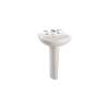 Supreme LPT241.4G#11 4-in Faucet Center Pedestal Lavatory with CeFiONtect Colonial White