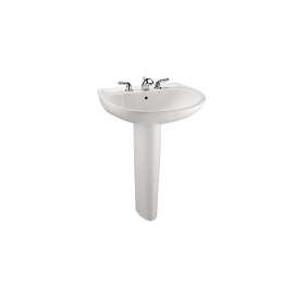Prominence 26-in Vitreous China Single Hole Oval Pedestal Lavatory