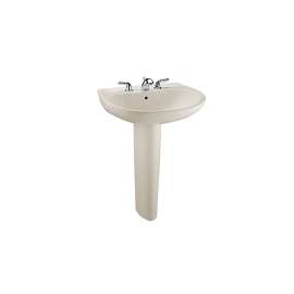 Prominence 26-in Vitreous China Single Hole Oval Pedestal Lavatory