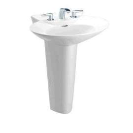 Pacifica 20-in Vitreous China Single Hole Oval Pedestal Lavatory - In Multiple Colors