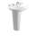 Pacifica 20-in Vitreous China Single Hole Oval Pedestal Lavatory