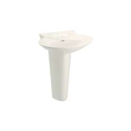 Pacifica 20-in Vitreous China Single Hole Oval Pedestal Lavatory