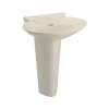 25-5/8-in Pedestal Bathroom Sink with Single Faucet Hole Drilled and Overflow, Pedestal Included in Bone