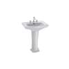 Clayton 20-in Vitreous China Single Hole Rectangular Pedestal Lavatory