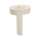 24-in Pedestal Bathroom Sink with Single Hole Drilled and Rear Overflow, Pedestal Included in Bone