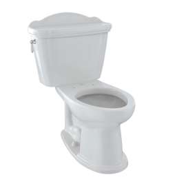 1.6 GPF Two-Piece Whitney Toilet with Elongated Bowl and Tank in Colonial White