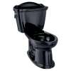 1.6 GPF Two-Piece Whitney Toilet with Elongated Bowl and Tank in Ebony