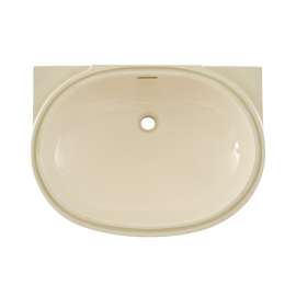 19-5/8-in Undermount Bathroom Sink with Overflow and SanaGloss Ceramic Glaze in Bone