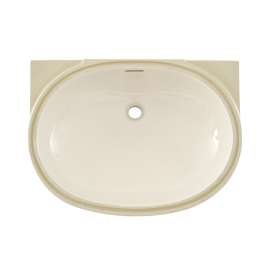 19-5/8-in Undermount Bathroom Sink with Overflow and SanaGloss Ceramic Glaze in Colonial White