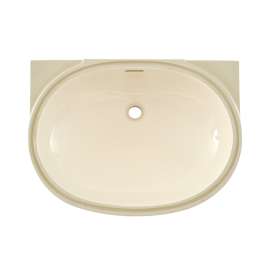 19-5/8-in Undermount Bathroom Sink with Overflow and SanaGloss Ceramic Glaze in Sedona Beige