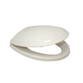 Elongated Closed-Front Toilet Seat and Lid with Technology in Colonial White