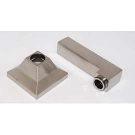 Handle and Canopy Assembly in Brushed Nickel