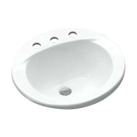Reliance 19-In Drop-In Bathroom Sink With 3 Faucet Holes