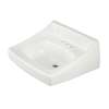 21-in Wall Mounted Bathroom Sink with 3 Faucet Holes Drilled and Overflow in Cotton