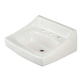 LT307.8 Reliance 21-in Wall Mounted Bathroom Sink with 3 Faucet Holes Drilled and Overflow
