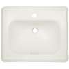 27-1/8-in Pedestal Bathroom Sink with Single Faucet Hole Drilled and Overflow, Less Pedestal in Cotton