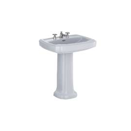 Guinevere 20-in Vitreous China Single Hole Rectangular Pedestal Lavatory - In Multiple Colors