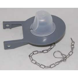 2-in PVC Flapper with Cone (19 + 5 Links) in Clear