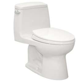One Piece Elongated 1.28 GPF Toilet with E-Max Flush System - Seat Included