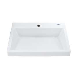 23-5/8-in Fireclay Vessel Sink with SanaGloss Ceramic Glaze in Cotton