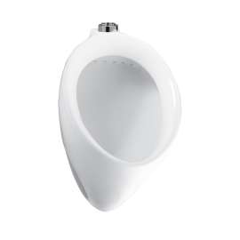 Commercial Wall-Mounted Urinal Fixture With Top Spud