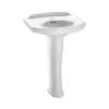 24-1/4-in Pedestal Bathroom Sink with Single Faucet Hole Drilled and Overflow, Pedestal Included in Colonial White