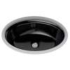 18-3/4-in Undermount Bathroom Sink with Overflow in Ebony
