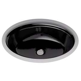 18-3/4-in Undermount Bathroom Sink with Overflow in Ebony