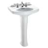 Dartmouth LPT642.4#01 4-in Faucet Center Pedestal Lavatory in Cotton