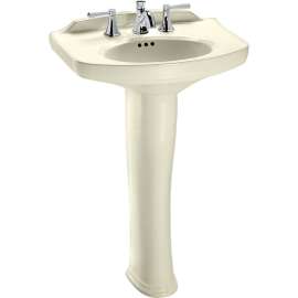 Dartmouth LPT642.4#03 4-in Faucet Center Pedestal Lavatory in Bone