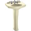Dartmouth LPT642.4#12 4-in Faucet Center Pedestal Lavatory in Sedona Beige