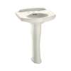 24-1/4-in Pedestal Bathroom Sink with 3 Faucet Holes Drilled and Overflow, Pedestal Included in Sedona Beige