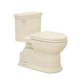 One Piece Elongated 1.28 GPF ADA Toilet with Double Cyclone Flush System and SanaGloss - Seat Included in Bone