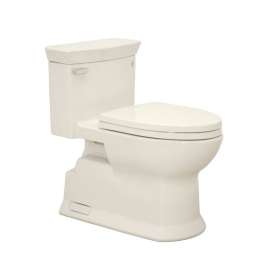 One Piece Elongated 1.28 GPF ADA Toilet with Double Cyclone Flush System and SanaGloss - Seat Included in Sedona Beige