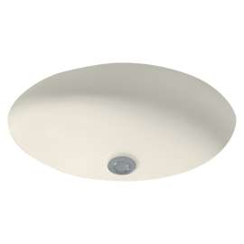 Curva LT181#12 17-in Undermount Bathroom Sink with Overflow in Sedona Beige