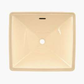 19-in Undermount Bathroom Sink with Overflow and SanaGloss in Bone