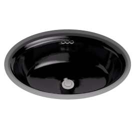 17-1/4-in Undermount Bathroom Sink with Overflow in Ebony