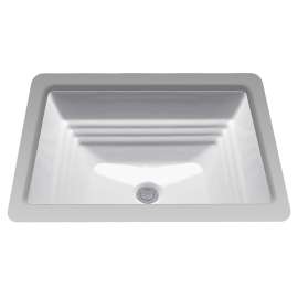 18-1/2-in Undermount Bathroom Sink with Overflow in Colonial White