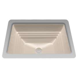 18-1/2-in Undermount Bathroom Sink with Overflow in Bone