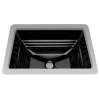 18-1/2-in Undermount Bathroom Sink with Overflow in Ebony